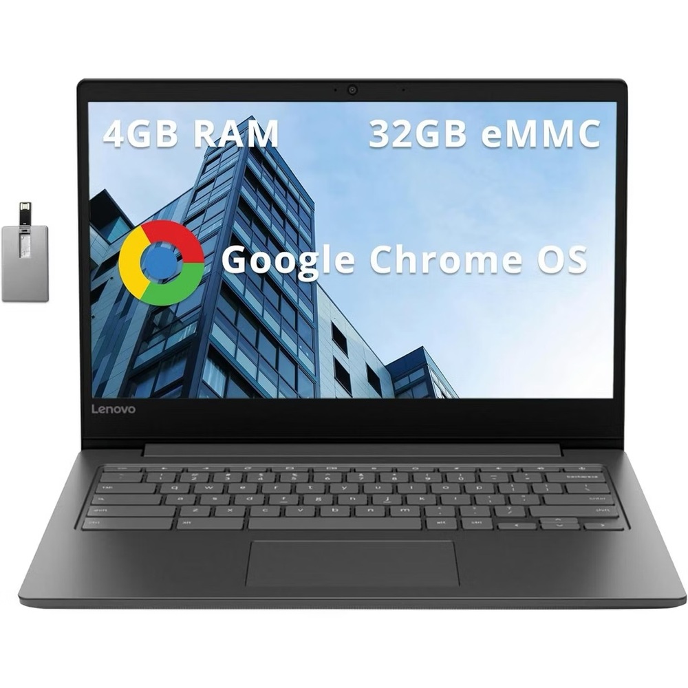 Lenovo Gray Chromebook with 4GB RAM and 32GB eMMC